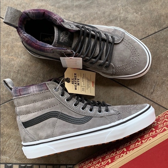 • VANS SK8-Hi Mte Pewter/Plaid/True White WMNS - Picture 15 of 16